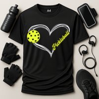 I Love Pickleball Cute Match Cooling Performance Crew T-Shirt