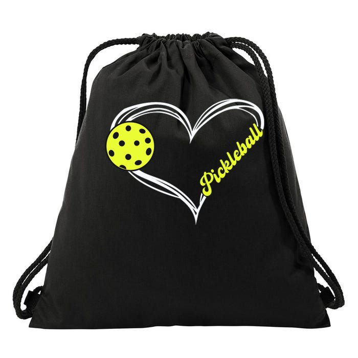 Love Pickleball Cute Pickleball Match, I Love Pickleball Drawstring Bag