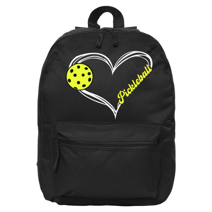 Love Pickleball Cute Pickleball Match, I Love Pickleball 16 in Basic Backpack