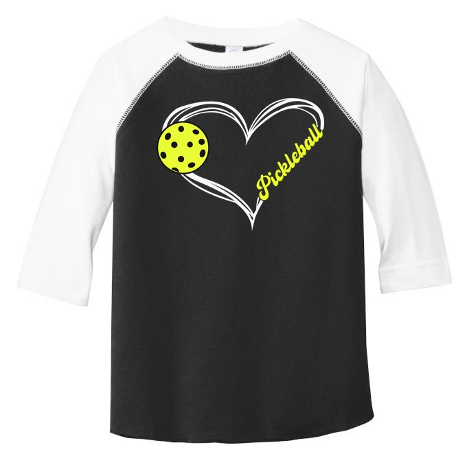 I Love Pickleball Cute Match Toddler Fine Jersey T-Shirt