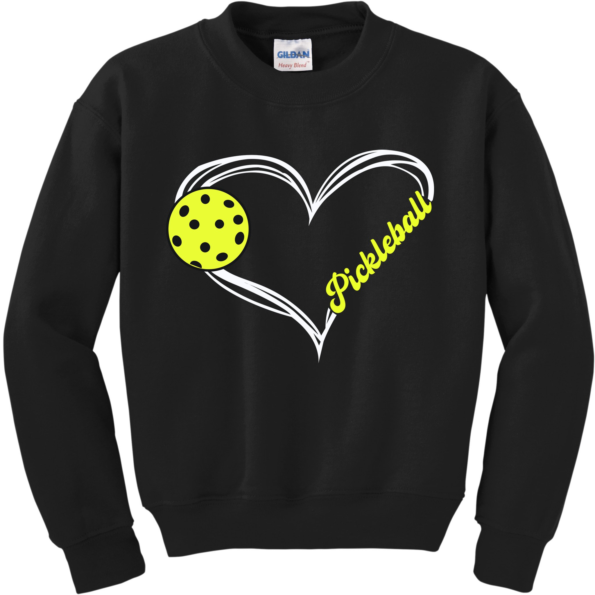 I Love Pickleball Cute Match Kids Sweatshirt