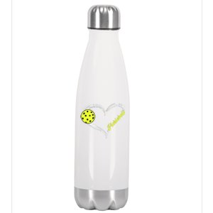 Love Pickleball Cute Pickleball Match, I Love Pickleball Stainless Steel Insulated Water Bottle