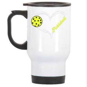 Love Pickleball Cute Pickleball Match, I Love Pickleball Stainless Steel Travel Mug