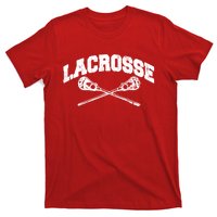 Lacrosse Player Coach Crossed Lax Sticks Vintage T-Shirt