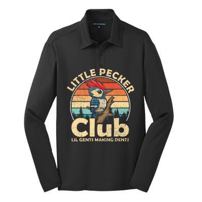 Little Pecker Club Lil Gents Making Dents Silk Touch Performance Long Sleeve Polo