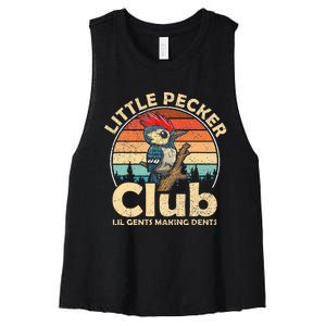 Little Pecker Club Lil Gents Making Dents Women's Racerback Cropped Tank