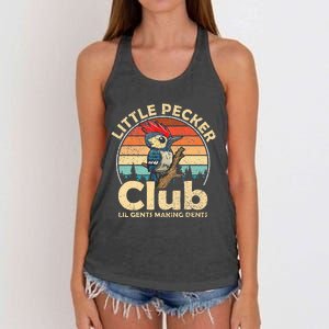 Little Pecker Club Lil Gents Making Dents Women's Knotted Racerback Tank