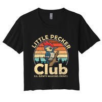 Little Pecker Club Lil Gents Making Dents Women's Crop Top Tee