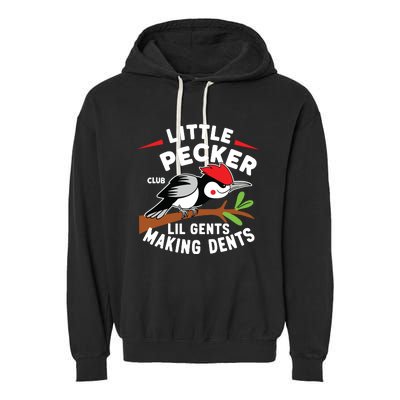 Little Pecker Club Lil Gents Making Dents Retro Woodpecker Garment-Dyed Fleece Hoodie