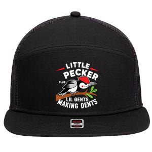 Little Pecker Club Lil Gents Making Dents Retro Woodpecker 7 Panel Mesh Trucker Snapback Hat