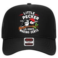 Little Pecker Club Lil Gents Making Dents Retro Woodpecker High Crown Mesh Back Trucker Hat