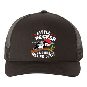 Little Pecker Club Lil Gents Making Dents Retro Woodpecker Yupoong Adult 5-Panel Trucker Hat