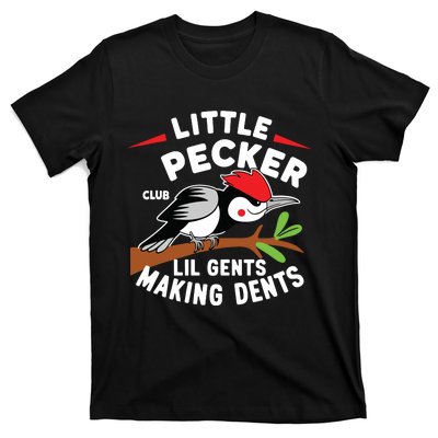 Little Pecker Club Lil Gents Making Dents Retro Woodpecker T-Shirt