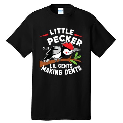 Little Pecker Club Lil Gents Making Dents Retro Woodpecker Tall T-Shirt