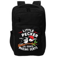 Little Pecker Club Lil Gents Making Dents Retro Woodpecker Impact Tech Backpack