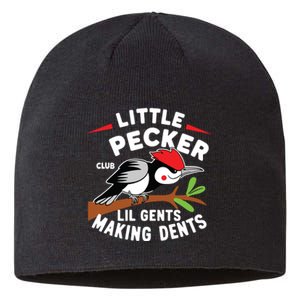 Little Pecker Club Lil Gents Making Dents Retro Woodpecker Sustainable Beanie