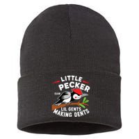 Little Pecker Club Lil Gents Making Dents Retro Woodpecker Sustainable Knit Beanie