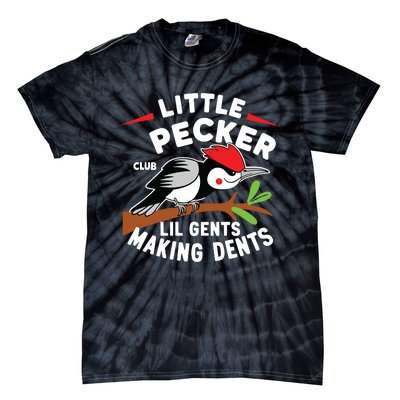 Little Pecker Club Lil Gents Making Dents Retro Woodpecker Tie-Dye T-Shirt