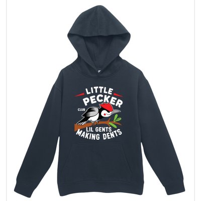 Little Pecker Club Lil Gents Making Dents Retro Woodpecker Urban Pullover Hoodie