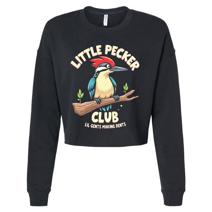 Little Pecker Club Lil Gents Making Dents Cropped Pullover Crew