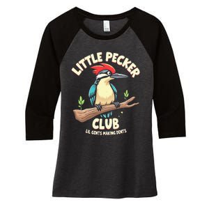 Little Pecker Club Lil Gents Making Dents Women's Tri-Blend 3/4-Sleeve Raglan Shirt