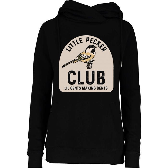 Little Pecker Club Lil Gents Making Dents Womens Funnel Neck Pullover Hood