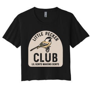 Little Pecker Club Lil Gents Making Dents Women's Crop Top Tee