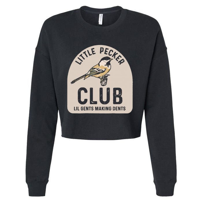 Little Pecker Club Lil Gents Making Dents Cropped Pullover Crew