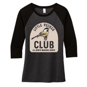 Little Pecker Club Lil Gents Making Dents Women's Tri-Blend 3/4-Sleeve Raglan Shirt