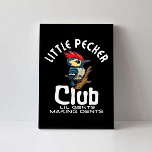 Little Pecker Club Lil Gents Making Dents Funny Gift Canvas