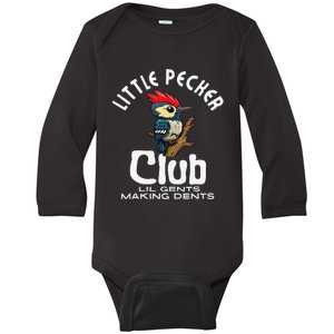 Little Pecker Club Lil Gents Making Dents Funny Gift Baby Long Sleeve Bodysuit