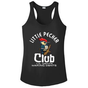 Little Pecker Club Lil Gents Making Dents Funny Gift Ladies PosiCharge Competitor Racerback Tank