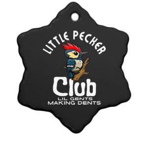 Little Pecker Club Lil Gents Making Dents Funny Gift Ceramic Star Ornament