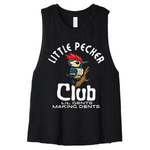 Little Pecker Club Lil Gents Making Dents Funny Gift Women's Racerback Cropped Tank