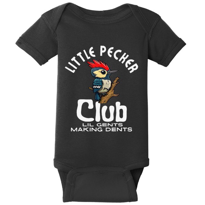 Little Pecker Club Lil Gents Making Dents Funny Gift Baby Bodysuit