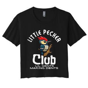 Little Pecker Club Lil Gents Making Dents Funny Gift Women's Crop Top Tee