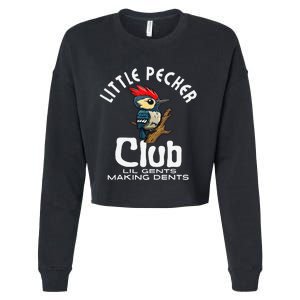 Little Pecker Club Lil Gents Making Dents Funny Gift Cropped Pullover Crew