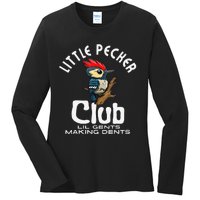 Little Pecker Club Lil Gents Making Dents Funny Gift Ladies Long Sleeve Shirt