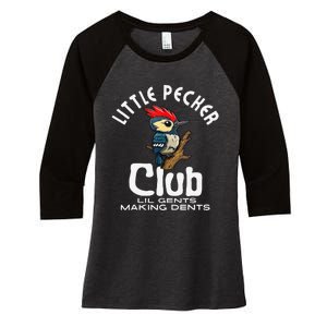 Little Pecker Club Lil Gents Making Dents Funny Gift Women's Tri-Blend 3/4-Sleeve Raglan Shirt