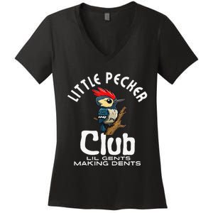 Little Pecker Club Lil Gents Making Dents Funny Gift Women's V-Neck T-Shirt