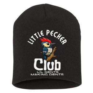 Little Pecker Club Lil Gents Making Dents Funny Gift Short Acrylic Beanie