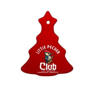 Little Pecker Club Lil Gents Making Dents Funny Gift Ceramic Tree Ornament