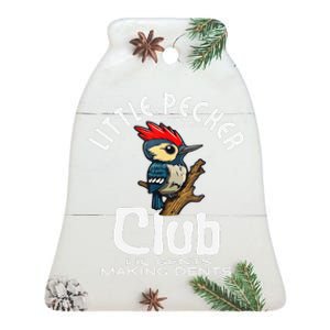 Little Pecker Club Lil Gents Making Dents Funny Gift Ceramic Bell Ornament