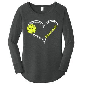 Love Pickleball - cute pickleball match, I love pickleball Women's Perfect Tri Tunic Long Sleeve Shirt