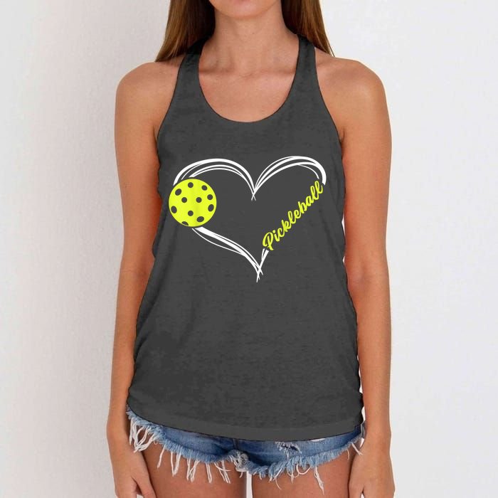 Love Pickleball - cute pickleball match, I love pickleball Women's Knotted Racerback Tank