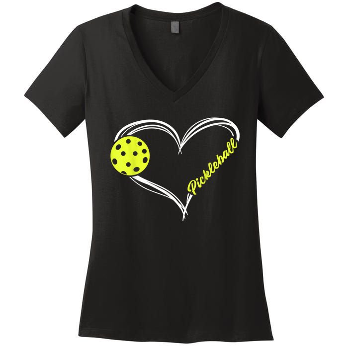 Love Pickleball - cute pickleball match, I love pickleball Women's V-Neck T-Shirt