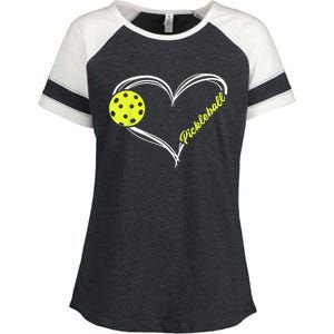 Love Pickleball - cute pickleball match, I love pickleball Enza Ladies Jersey Colorblock Tee