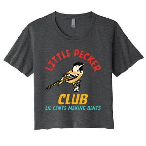 Little Pecker Club Lil Gents Making Dents Women's Crop Top Tee