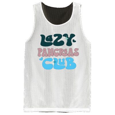 Lazy Pancreas Club Funny Diabetes Awareness Mesh Reversible Basketball Jersey Tank