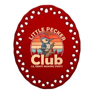 Little Pecker Club Lil Gents Making Dents Ceramic Oval Ornament